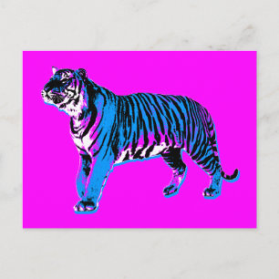 Carte Postale COREY TIGER 1980s RÉTRO VINTAGE TIGRE SAUVAGE