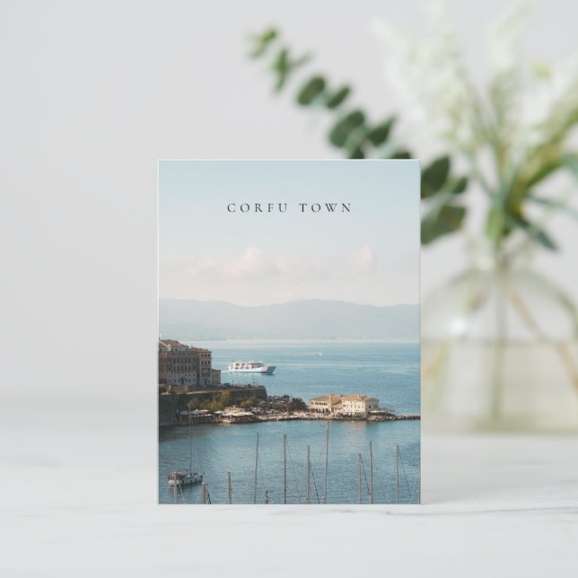 Carte Postale Corfu Town Harbor View (Debout devant)