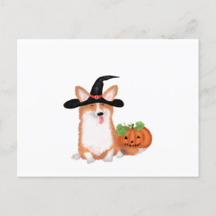 Carte postale Corgi Halloween