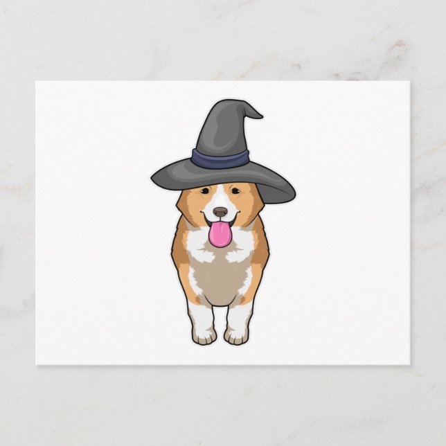 Carte Postale Corgi Witch (Devant)
