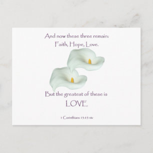Carte Postale Corinthiens 13:13 Foi Espoir Amour
