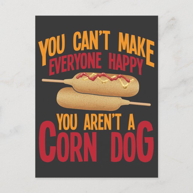 Carte Postale Corndog Stick Restauration rapide Lover Maize hot  (Devant)