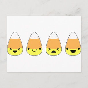 Carte Postale Corne de bonbons mignonne pour Halloween !