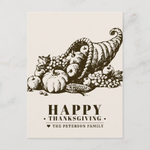 Carte Postale Corne de Plenty   Thanksgiving