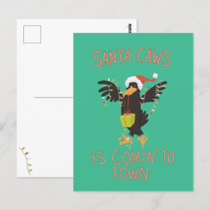 Carte Postale Corneille de Noël de Punny Père Noël Caws