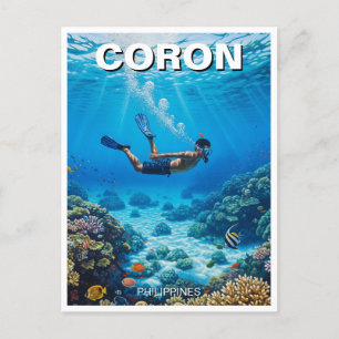 Carte Postale Coron Philippines Diver