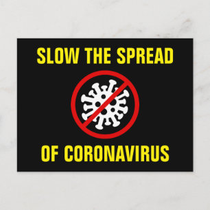 Carte Postale Corona Virus Covid 19 Ralentir la propagation pers