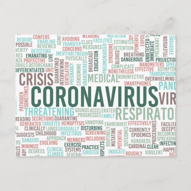 Carte Postale Coronavirus Pandemic Arrière - plan Health (Devant)