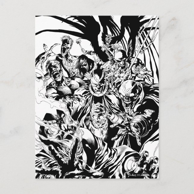 Carte Postale Corps de Lanterne Noire - Noir et Blanc (Devant)