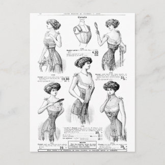 Carte Postale Corset Ad Paris Hiver 1909-1910