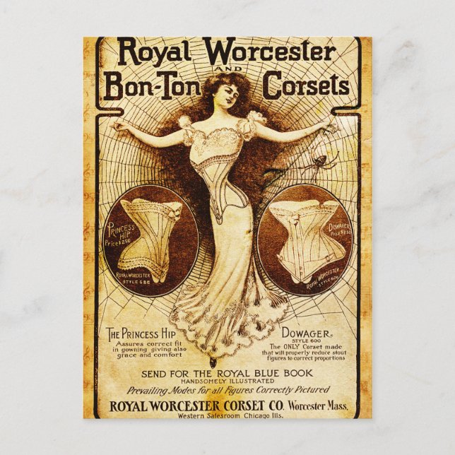Carte Postale Corsets royaux Worcester (Devant)