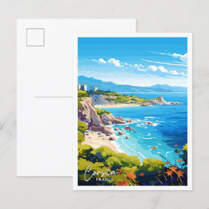 Carte Postale Corsica France Voyage Vintage illustration