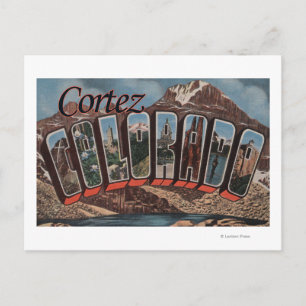 Carte Postale Cortez, Colorado - Scènes de grandes lettres