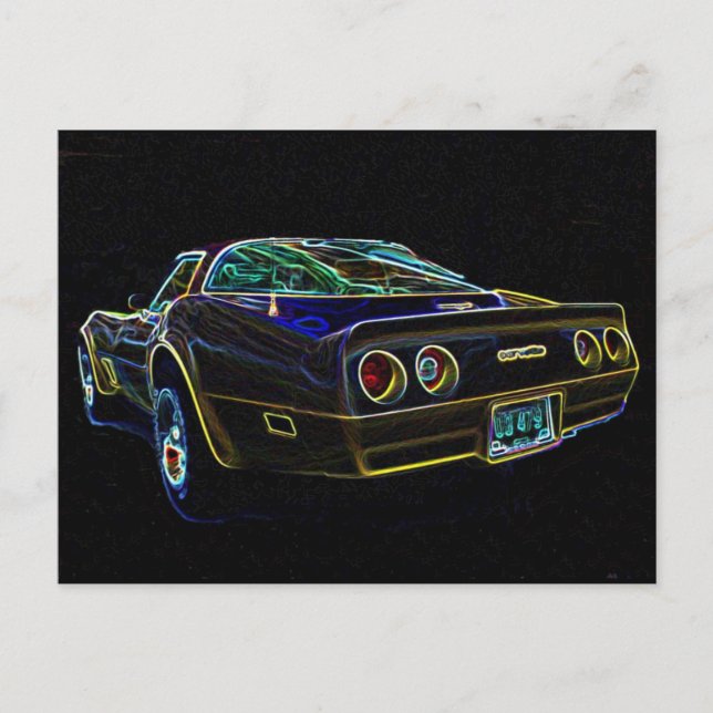 Carte Postale Corvette 1980 (Devant)