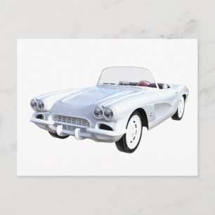 Carte Postale Corvette blanche 1961