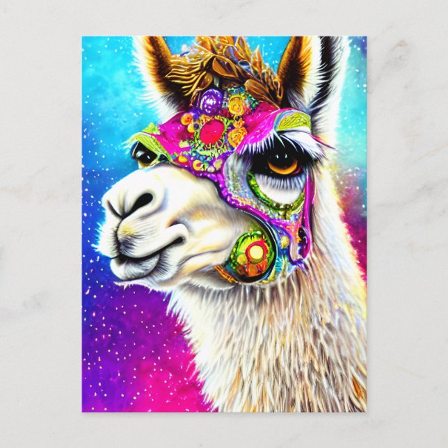 Carte postale Cosmic Alpaca (Devant)