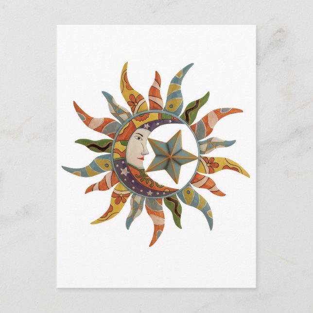 CARTE POSTALE COSMIC CLOWN ABSTRAIT (Devant)