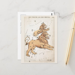 Carte Postale Cosmic Lion Zodiaque