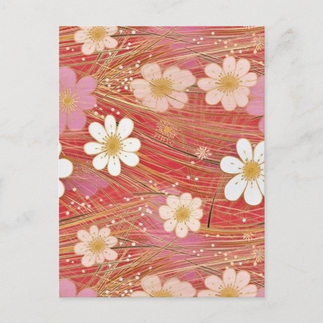 Carte Postale Cosmos Chiyogami (Devant)