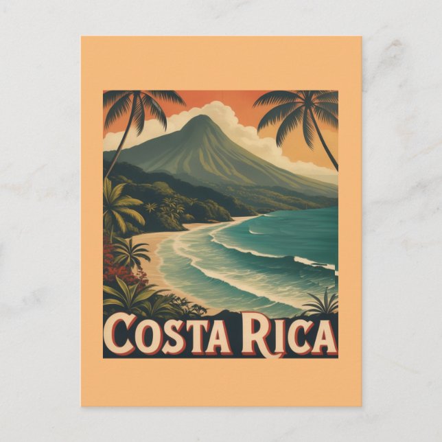 Carte Postale Costa Rica Beach, Pura Vida (Devant)