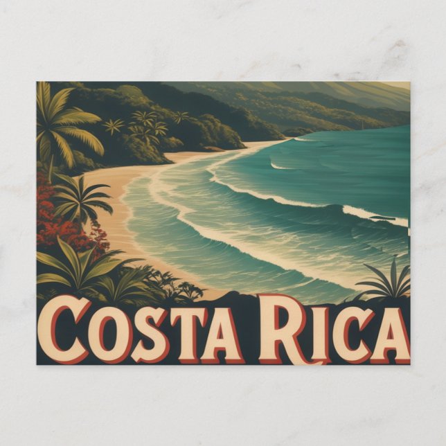 Carte Postale Costa Rica Beach Pura Vida (Devant)