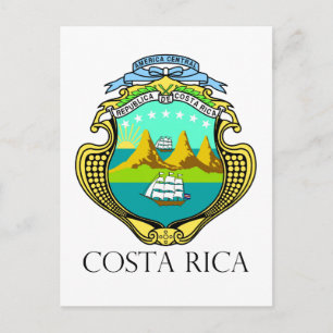 Carte Postale COSTA RICA - emblème/drapeau/armoiries/symbole
