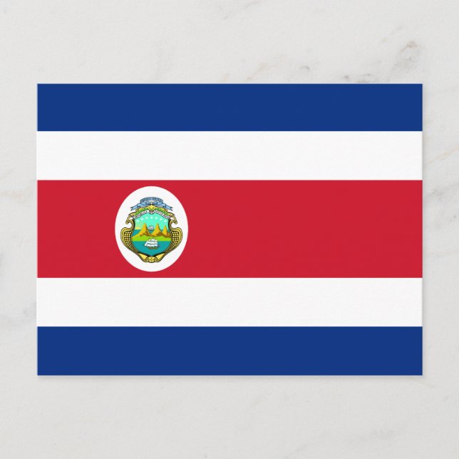 Carte Postale Costa Rica - Le drapeau national du Costa Rica (Devant)