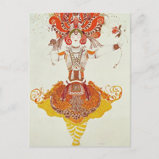 Carte Postale Costume de ballet pour "The Firebird", de Stravins (Devant)