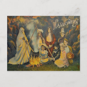 Carte Postale Costume de cowboy fantôme Citrouille Jack O Lanter