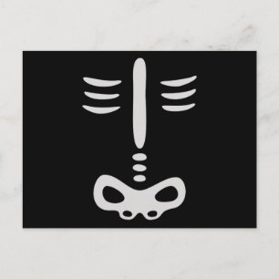 Carte Postale Costume de squelette pour enfants d'Halloween