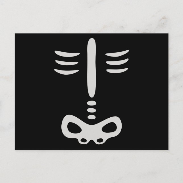 Carte Postale Costume de squelette pour enfants d'Halloween (Devant)