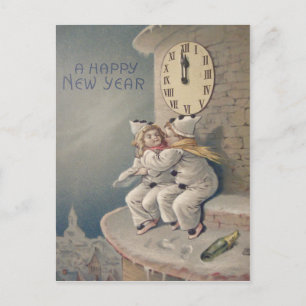 Carte Postale Costume d'enfants Tour de l'Horloge Minuit