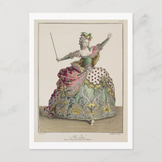 Carte Postale Costume pour Medea dans l'opéra 'Jason and Medea', (Devant)