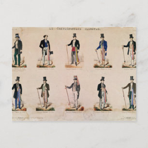 Carte Postale Costumes de diverses professions