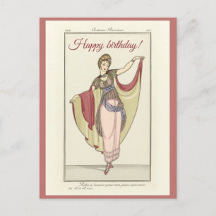Carte Postale Costumes Parisiens - Robe de danse, Anniversaire