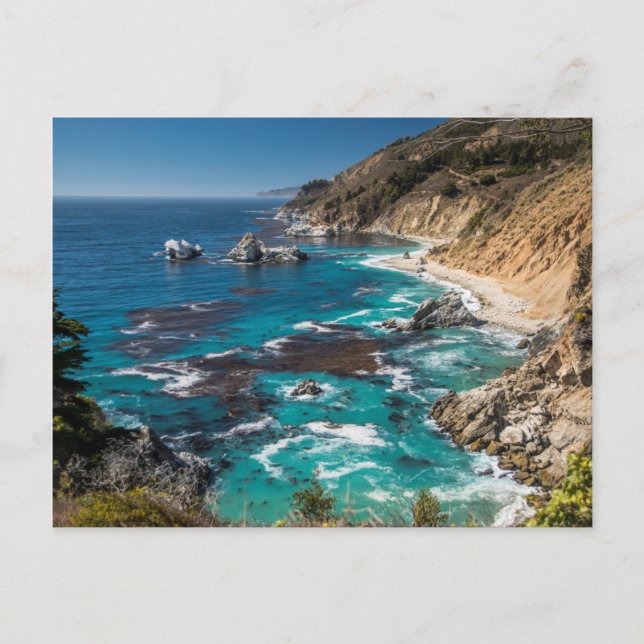 Carte Postale Côte Big Sur, Côte Ouest, Côte Pacifique (Devant)