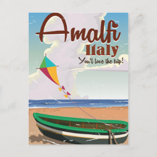 Carte Postale Côte d'Amalfi Italie Impression d'affiche de voyag