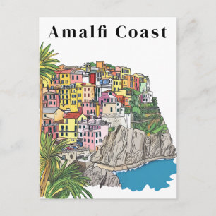 Carte Postale Côte d'Amalfi Italie Village Méditerranéen