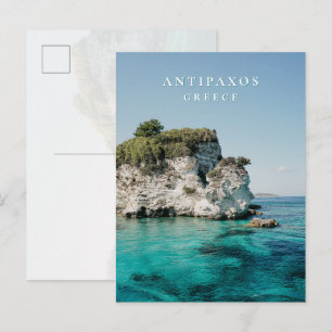 Carte Postale Côte d'Antipaxos, à Paralia Voutoumi, Grèce