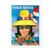 Côte d'Azur, femme lunettes de soleil avec chapeau