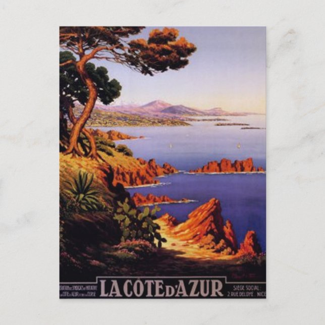 Carte Postale Côte d'Azur vintage, France - (Devant)