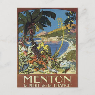 Carte Postale Côte d'Azur vintage, France -