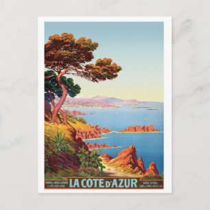 Carte Postale Côte d'Azur, vue sur la côte française