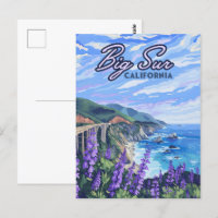 Côte de Big Sur Californie Retro Côte Ouest