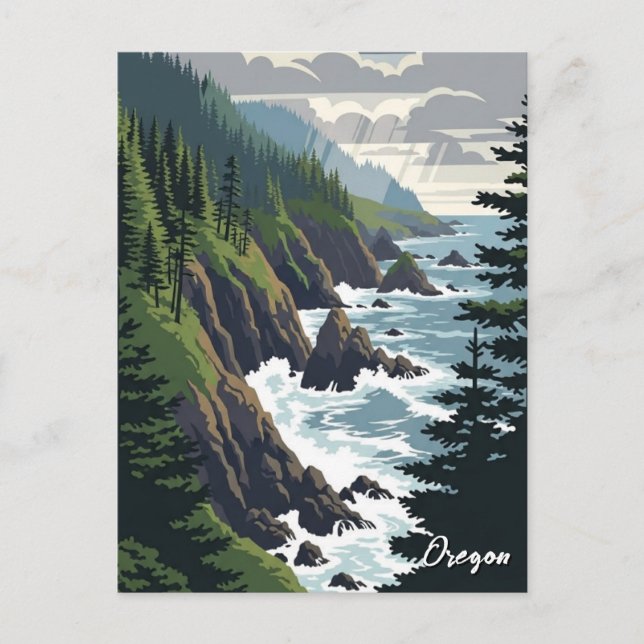 Carte Postale Côte de l'Oregon (Devant)
