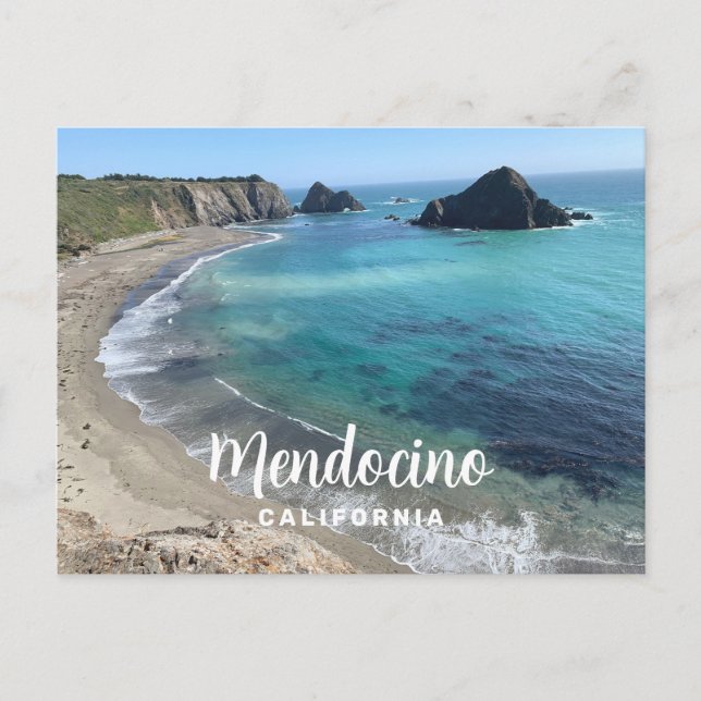 Carte Postale Côte de Mendocino en Californie (Devant)