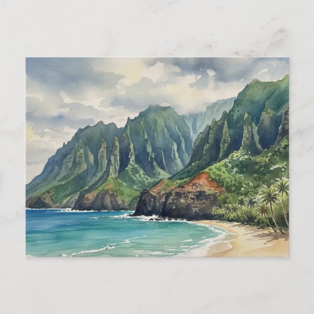 Carte Postale Côte de Na Pali à Kauai (Devant)