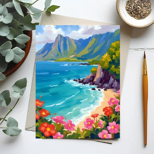 Carte Postale Côte de Na Pali Kauai Hawaii Peinture de littoral