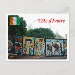 Carte Postale Côte d'Ivoire - Batik Yakro -