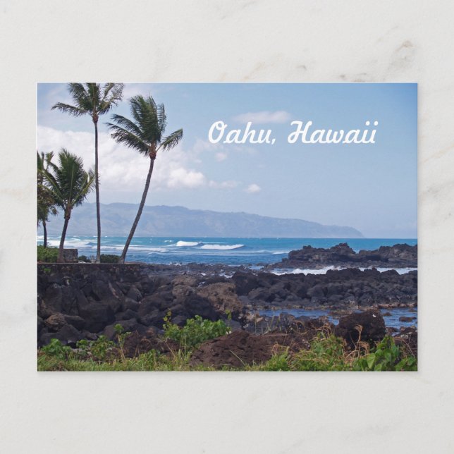 Carte Postale Côte Nord sur l'île d'Oahu à Hawaii (Devant)